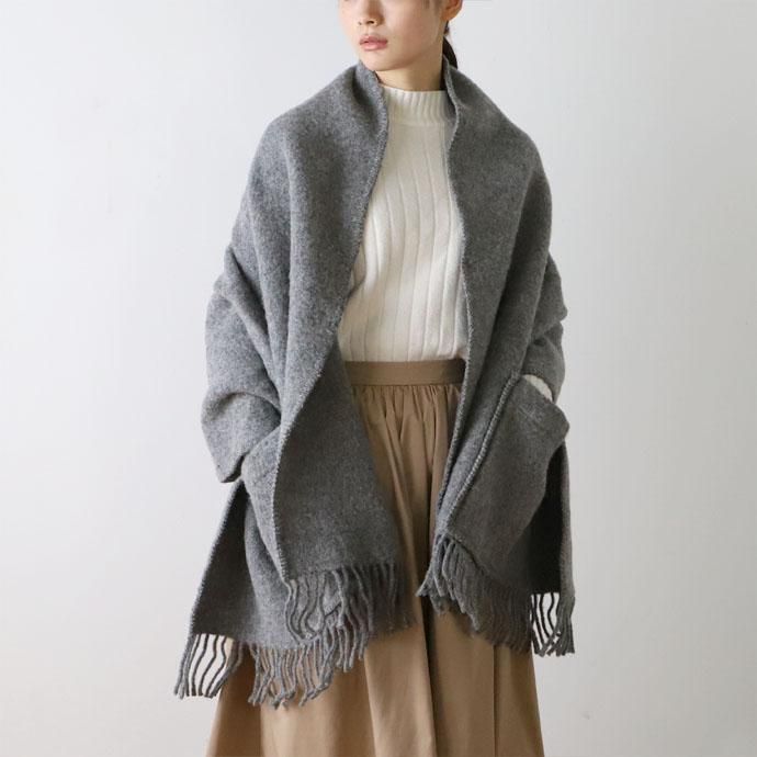 LAPUAN KANKURIT│ラプアン カンクリ ポケットショール［UNI］グレー