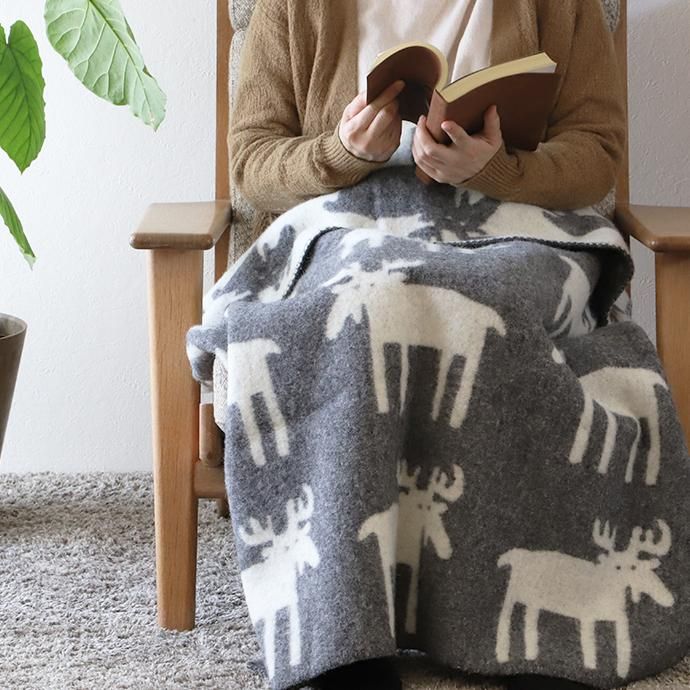 KLIPPAN｜クリッパン ウールブランケット［ベングドのムース］ハーフ