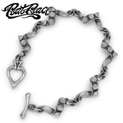 Rat Race ラットレース Studs on Ribbon Bracelet HATE スタッズオン