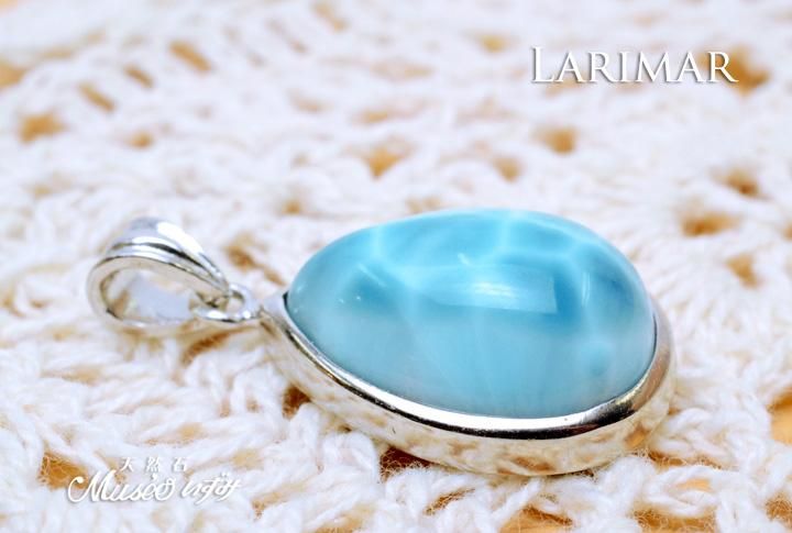 最高品質 ラリマーペンダントトップ一点物 シルバー925製