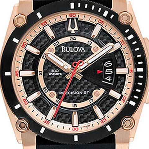 ブローバ 腕時計 プレシジョニスト 98B152 ブラック×ローズゴールド