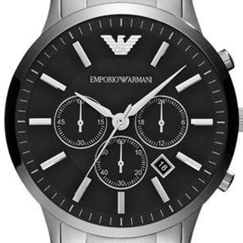 エンポリオアルマーニ 腕時計 AR2460 ブラック×シルバー - 腕時計の