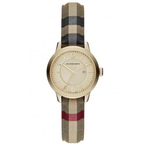 □Burberry ノバチェック文字盤 レディース 腕時計 社外新品革ベルト