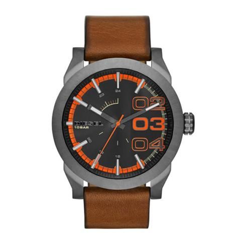 ディーゼル 腕時計 ダブルダウン DZ1680 ブラック×ブラウン - 腕時計の