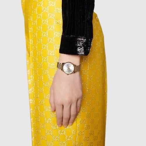 グッチ 時計 レディース G-タイムレス YA1265021 シルバー×ゴールド