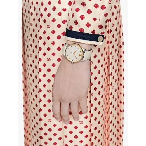 グッチ 時計 メンズ G-タイムレス YA126348 ホワイト×ホワイトレザー