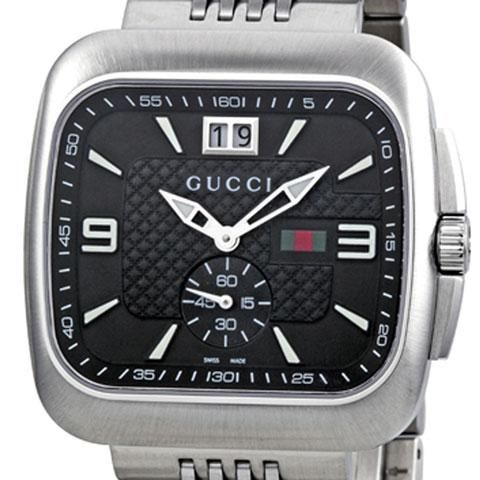 グッチ 腕時計 クーペ YA131305 ブラック×ステンレススチールベルト