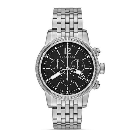 バーバリー 腕時計 メンズ BU7839 ブラック×ステンレススチールベルト