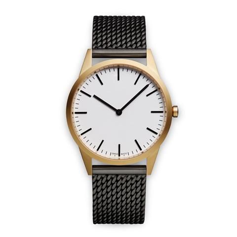 ユニフォームウェアーズ 腕時計 C35 ホワイト×ゴールド×ブラック