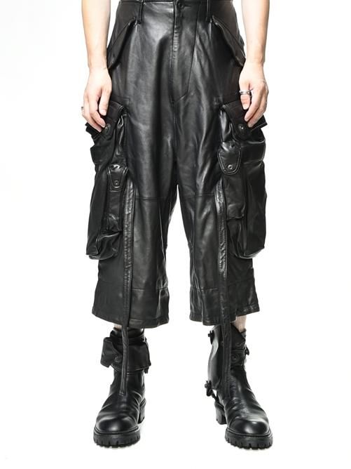JULIUS[ユリウス] / GORDINI / 859PAM7 LEATHER GAS MASK SHORT PANTS