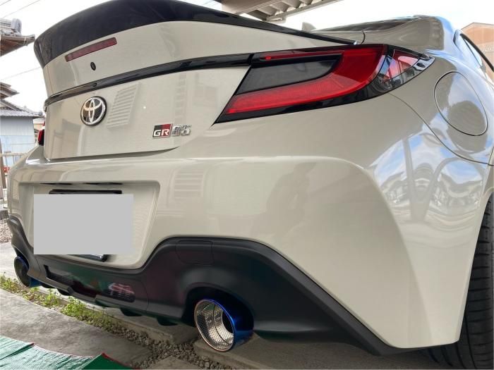 86 GR86 マフラーカッター 114mm ブルー パンチングメッシュ 2本