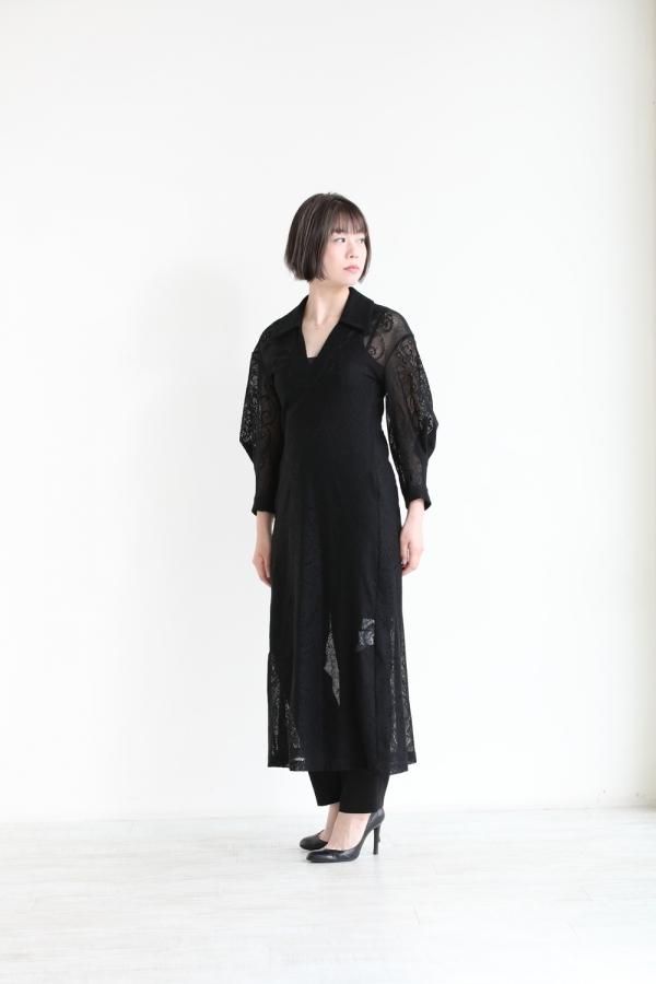Mame Kurogouchi(マメ) Curtain Lace Jacquard Jersey Dress