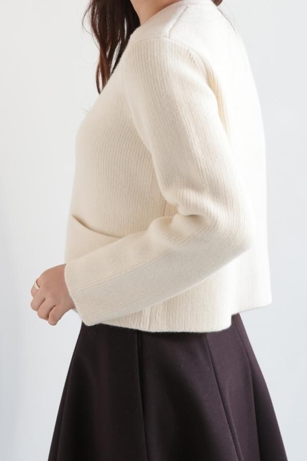 Theory(セオリー) FELTED WOOL CASH CLASSIC KNIT JKT IVORY