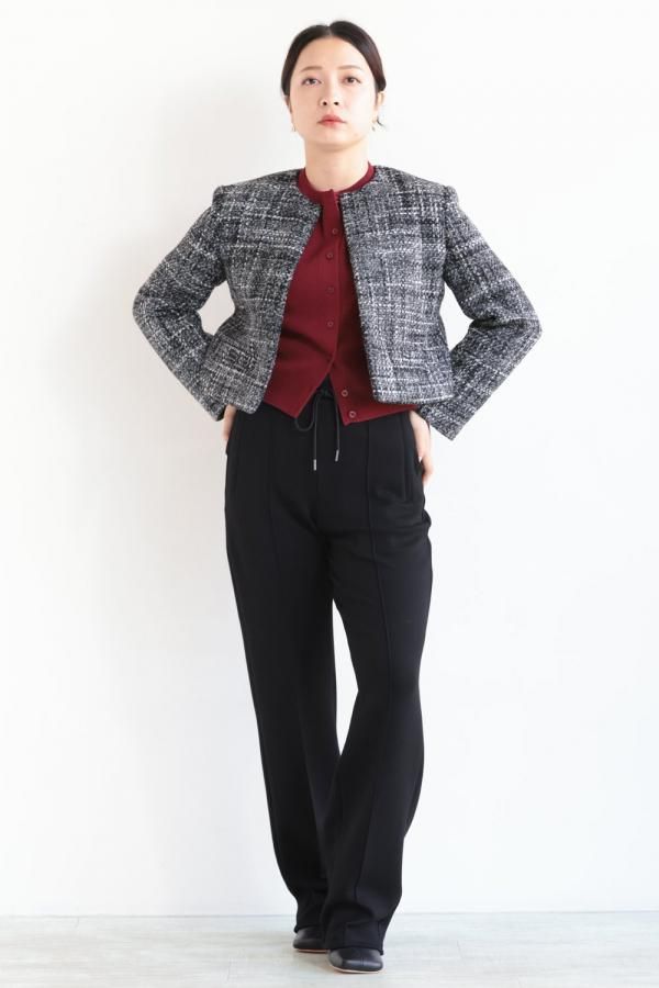 Theory(セオリー) DOUBLE KNIT LT N EASY TRACK PANT BLACK - YAMAROKU