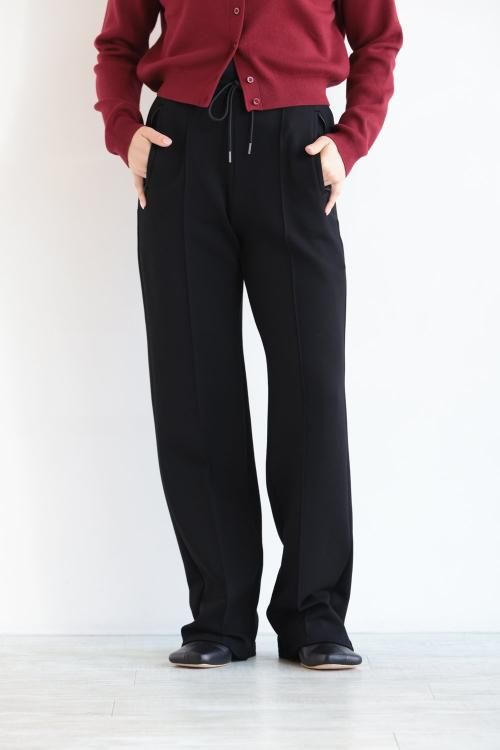 Theory(セオリー) DOUBLE KNIT LT N EASY TRACK PANT BLACK - YAMAROKU