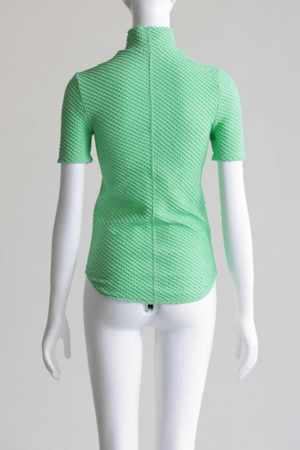 Mame Kurogouchi(マメ) Shirring Jersey Jacquard High Neck Top LIGHT