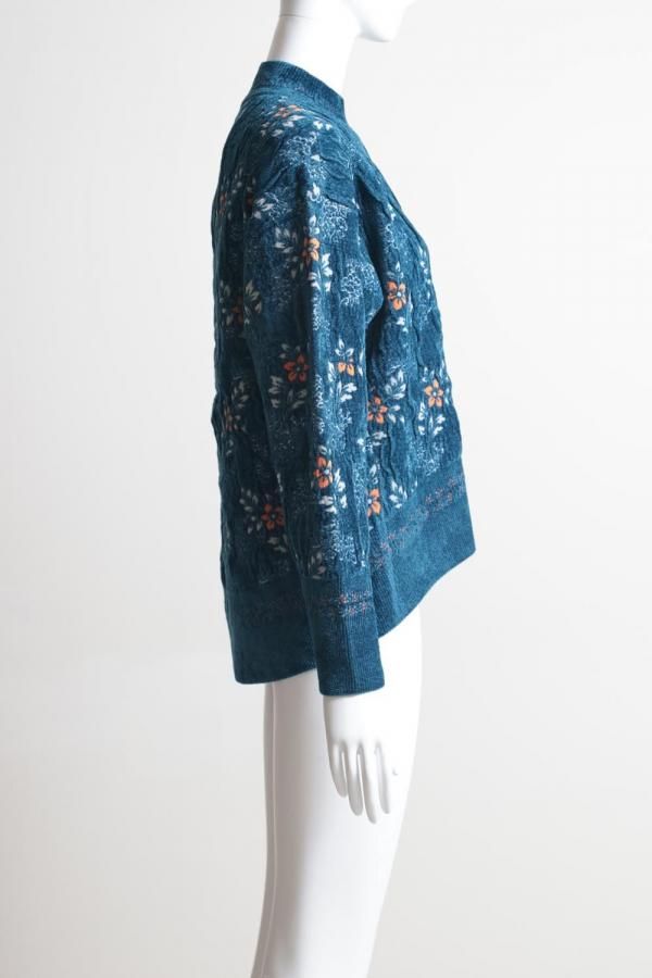 Mame Kurogouchi(マメ) Floral Motif Chenille Knitted Top - YAMAROKU