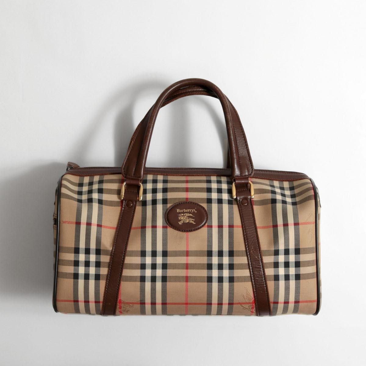 レディース] ヴィンテージ バーバリー チェック ミニボストンバッグ