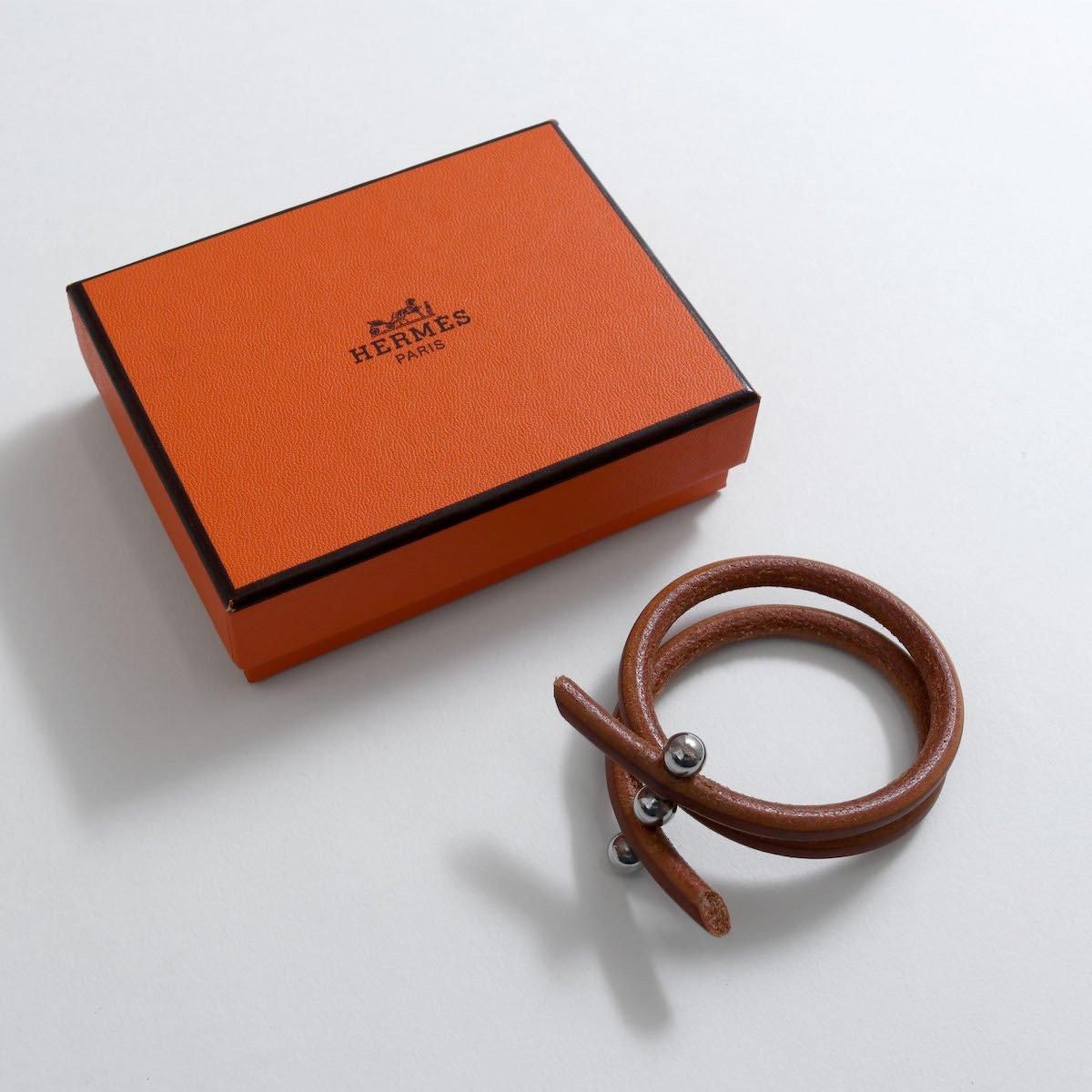 レディース] エルメス ルーレットヒルブレスレット レザー シルバー