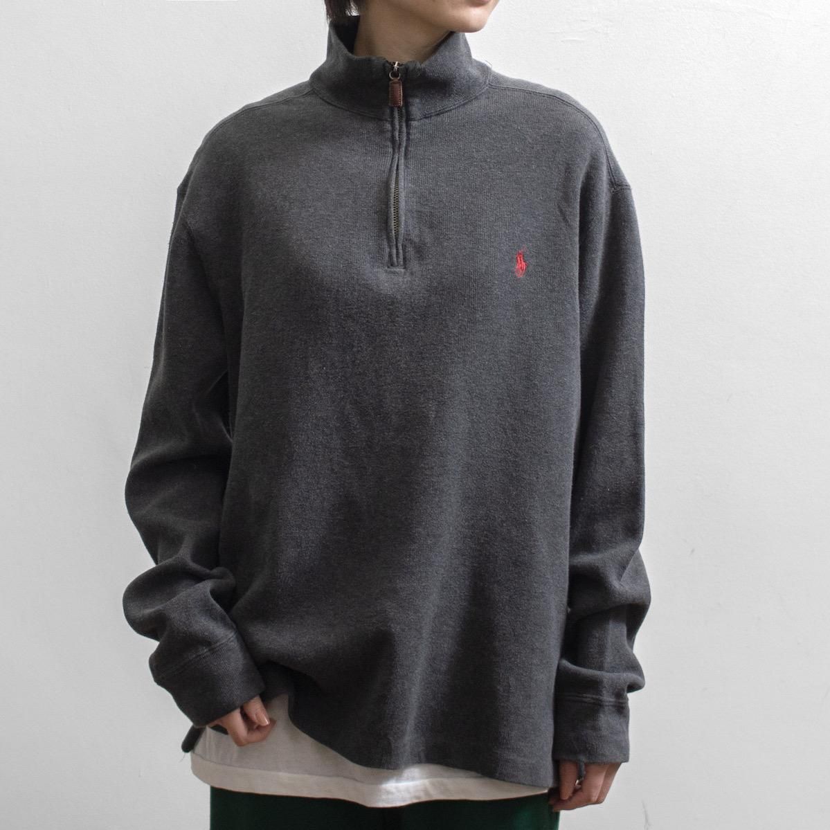 レディース] ラルフローレン ハーフジップトップス グレー [Ralph Lauren]