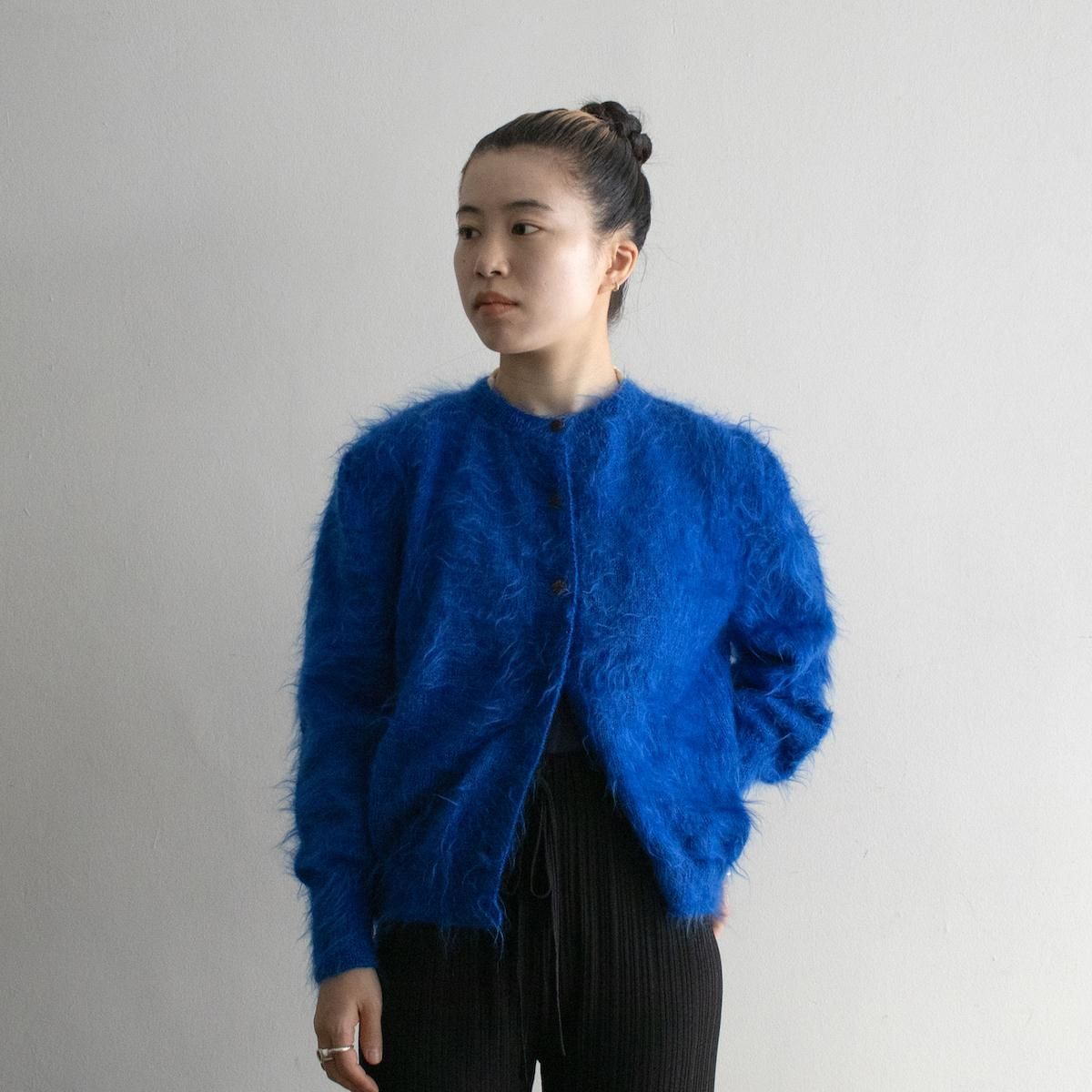 レディース] ヴィンテージ モヘアニットカーディガン ブルー