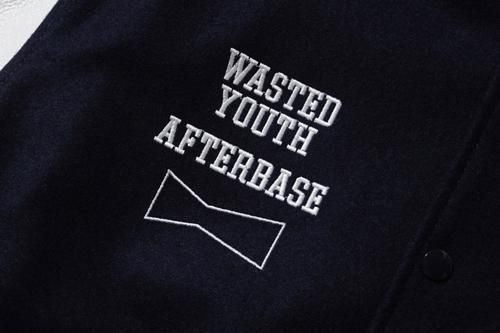 AFTERBASE X WASTED YOUTH VARSITY JACKET - Black Dots