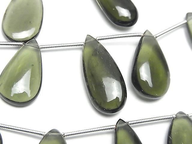 1連24,800円～！モルダバイト（チェコ産） 縦長ペアシェイプ（プレーン