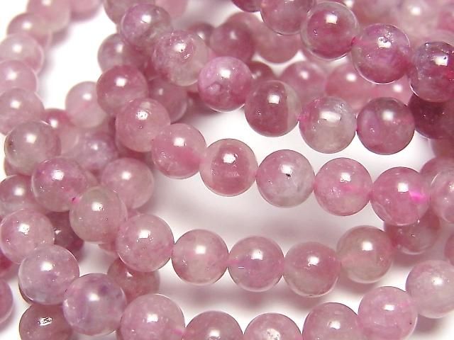 ピンクトルマリンシリカ ラウンド7mm ブレスレット｜天然石ビーズの卸