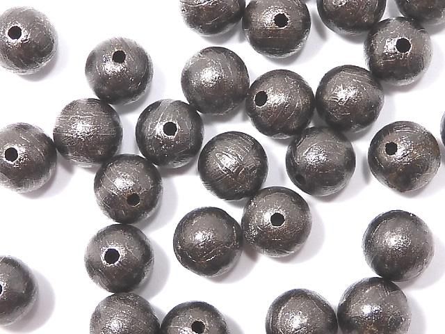 動画】【粒売り】メテオライト(アルタイ隕石) ブラック ラウンド6mm 1