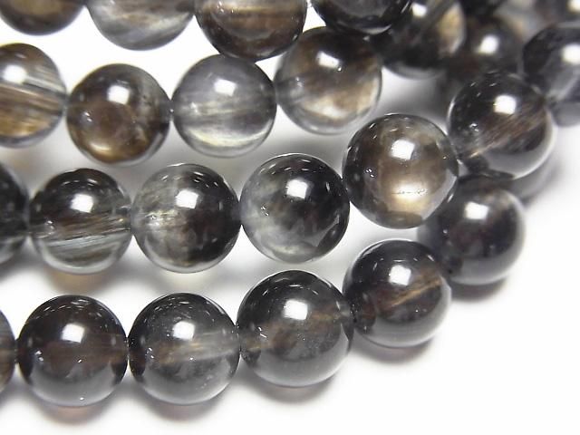 動画】ブラックスターアクアマリンAAA ラウンド7~7.5mm 1連(ブレス