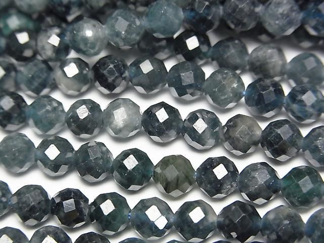 インディゴライトトルマリン ラウンドカット5mm 半連/1連｜天然石