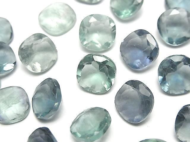 動画】宝石質グリーンフローライトAAA- ルース スクエアファセット