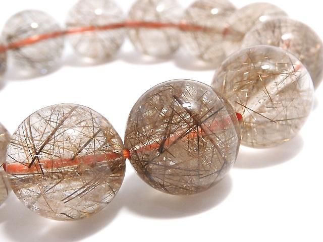 動画】【1点もの】コッパールチルクォーツAAA ラウンド16mm 1連(ブレス