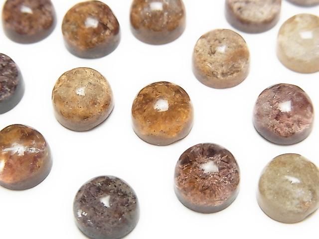 ガーデンクォーツ ラウンド カボション8×8mm 3個｜天然石ビーズの卸