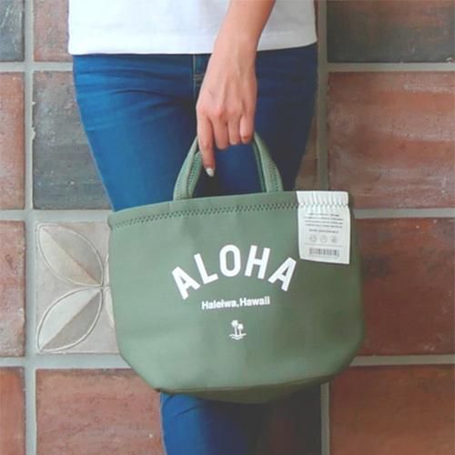 Haleiwa Happy Market 】ネオプレン保冷トートバッグ KHAKI