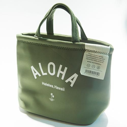 Haleiwa Happy Market 】ネオプレン保冷トートバッグ KHAKI