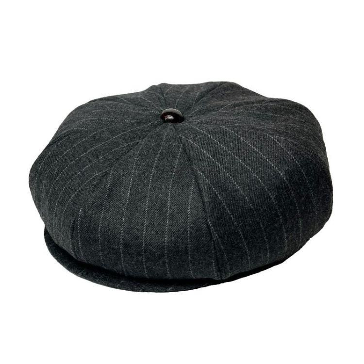 Original John BRITISH CASQUETTE CHARCOAL - PINSTRIPE | オリジナル