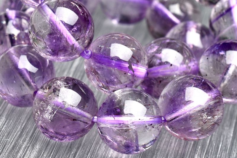 1点物】透明 パープルスーパーセブン(スーパーセブンアメジスト) 9.5