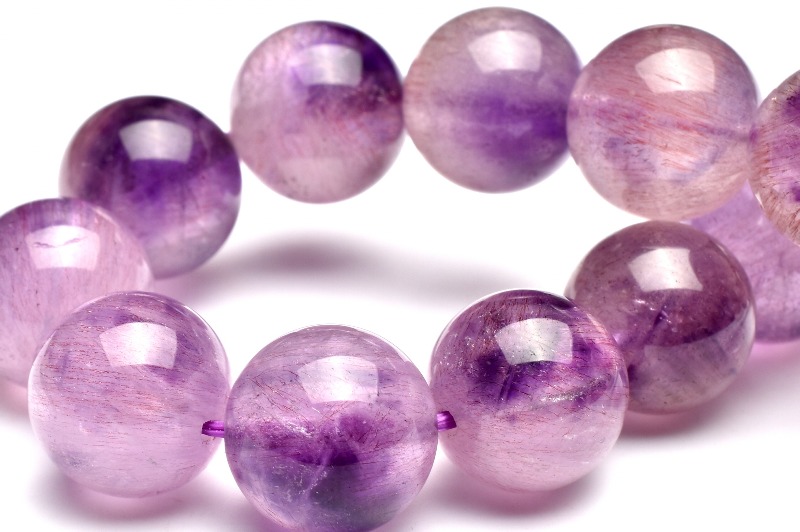 1点物】レッドゲーサイト入り スーパーセブンアメジスト(エレスチャル