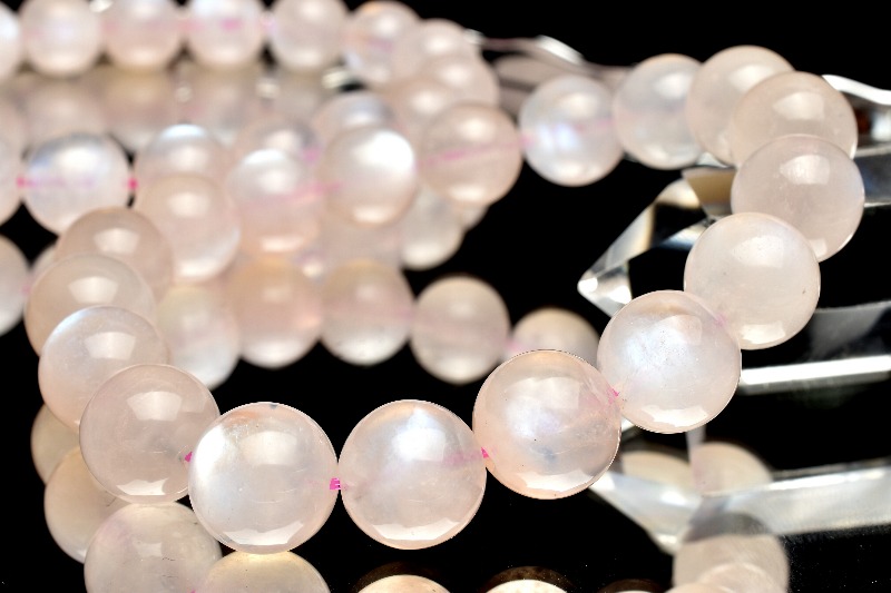 神秘のシラー ピンクブルームーンストーン 9.5mm ブレスレット 1個売り