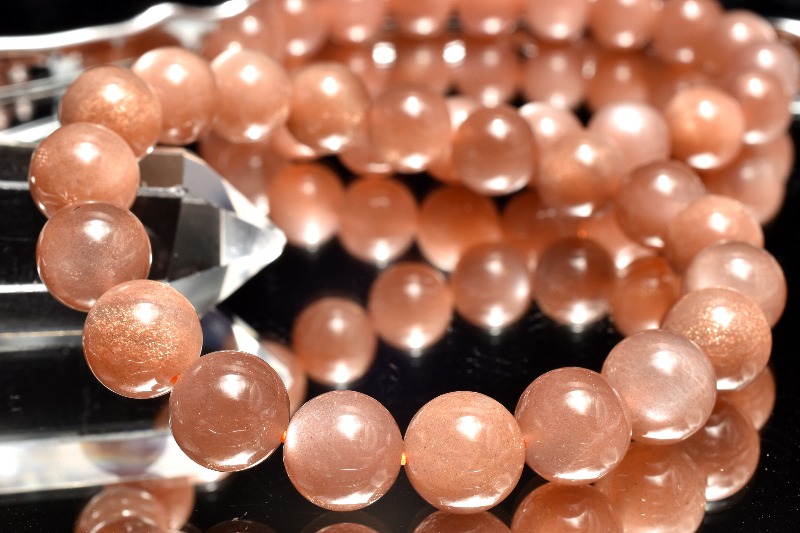 まろやか質感 サンムーンストーン 8mm ブレスレット 1個売り _BG5618-8