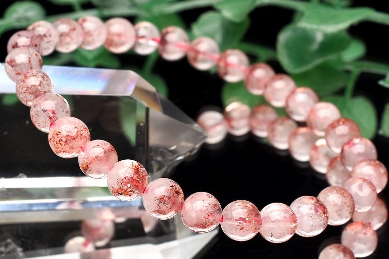 1点物】くっきり山入り レッドスーパーセブン 6mm ブレスレット