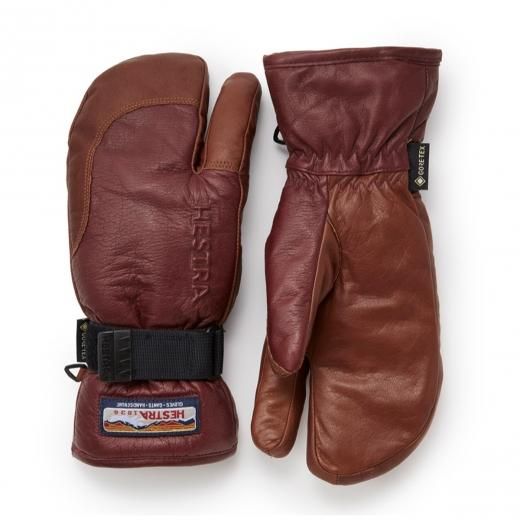 30%OFF【HESTRA】 ヘストラ 3-FINGER GTX FULL LEATHER c: Bordeaux