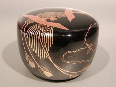 平棗 瑞鳥蒔絵 鵬雲斎好写 内銀地、細川司光作 - 茶道具 販売の佐藤