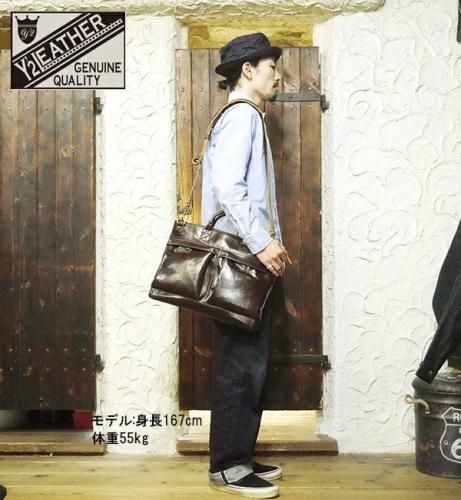 Y'2 LEATHER ワイツーレザー ヘルメットバッグ BG-20 HORSE HIDE