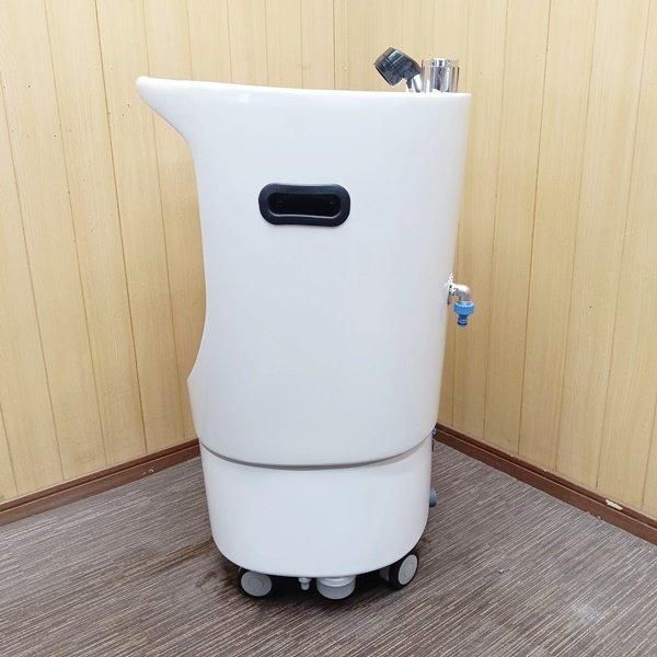中古/A】EMS『移動式シャンプー台 PERRO（ペロ）（ホワイト/バック