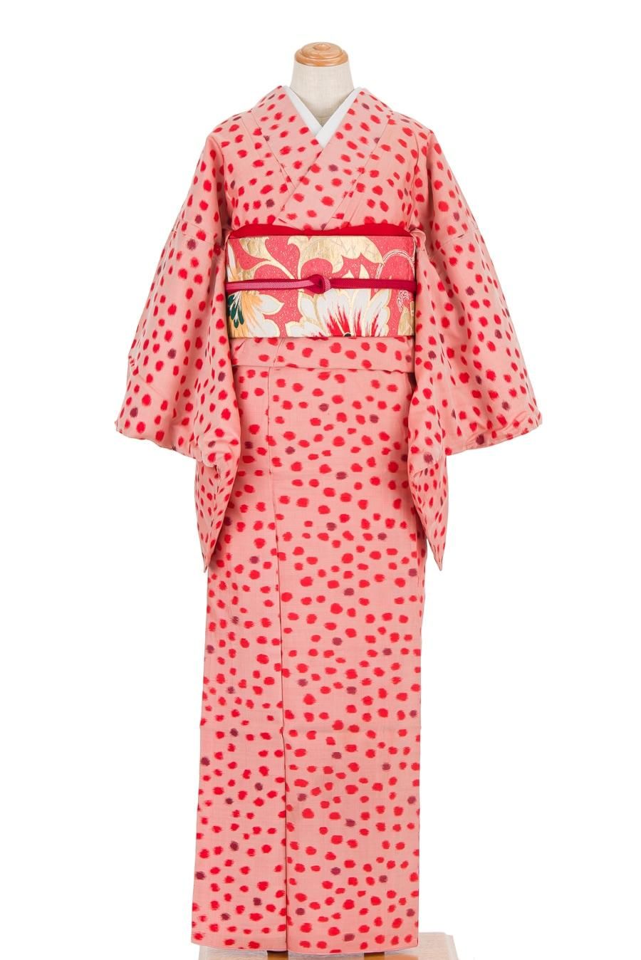 アンティーク着物 銘仙 ドット模様 - からん::アンティーク着物