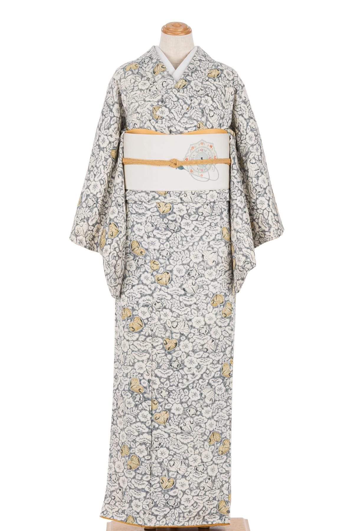 辻が花模様 葵の葉 - からん::アンティーク着物・リサイクル着物の通販