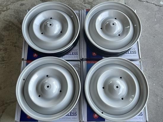 Citroen 2CV 純正15ｲﾝﾁﾎｲｰﾙ 4本 - ルノー・プジョー・シトロエン 欧州