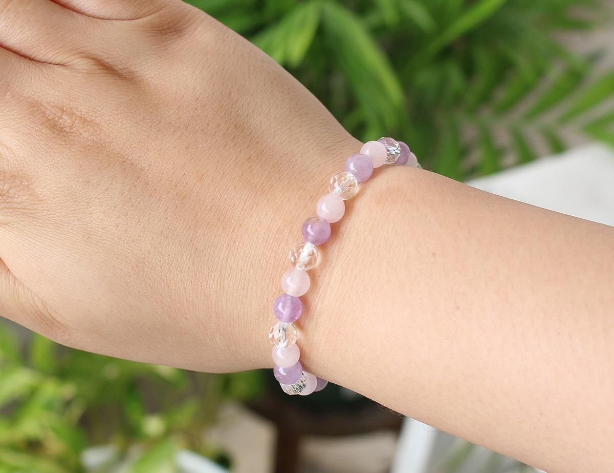 パワーストーン ローズクォーツブレスレット - 念珠ドットコム